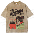 Unisex Vintage Japan Connection Printed Washed Tee