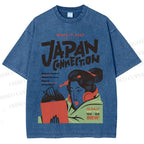 Unisex Vintage Japan Connection Printed Washed Tee