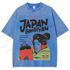 Unisex Vintage Japan Connection Printed Washed Tee