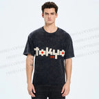 Unisex Japanese Art Tokyo Printed Washed Tee