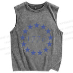 Unisex 1776 Independence Day Printed Washed Tank Top