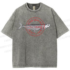 Unisex Seal Fish Printed Washed Tee