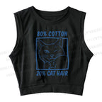 Funny Ingredient Distribution Sleeveless Crop Top