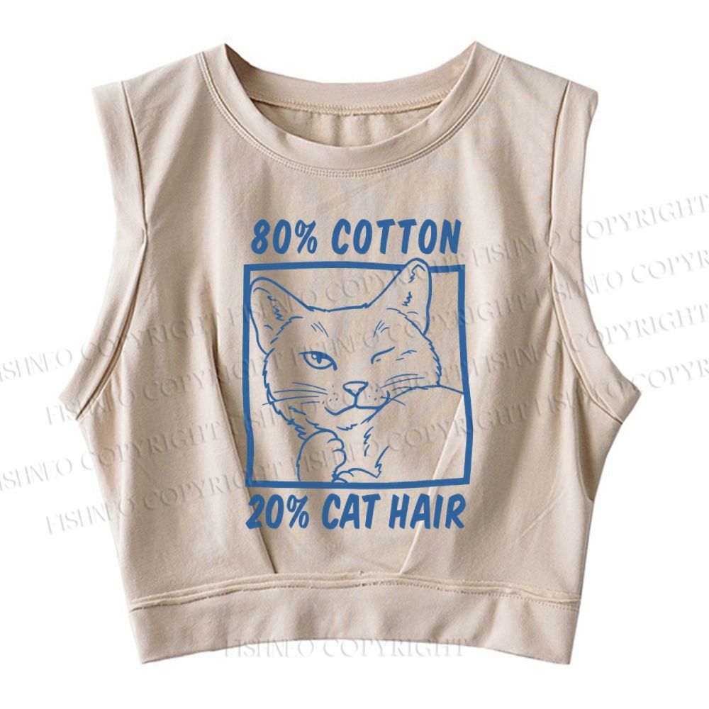 Funny Ingredient Distribution Sleeveless Crop Top