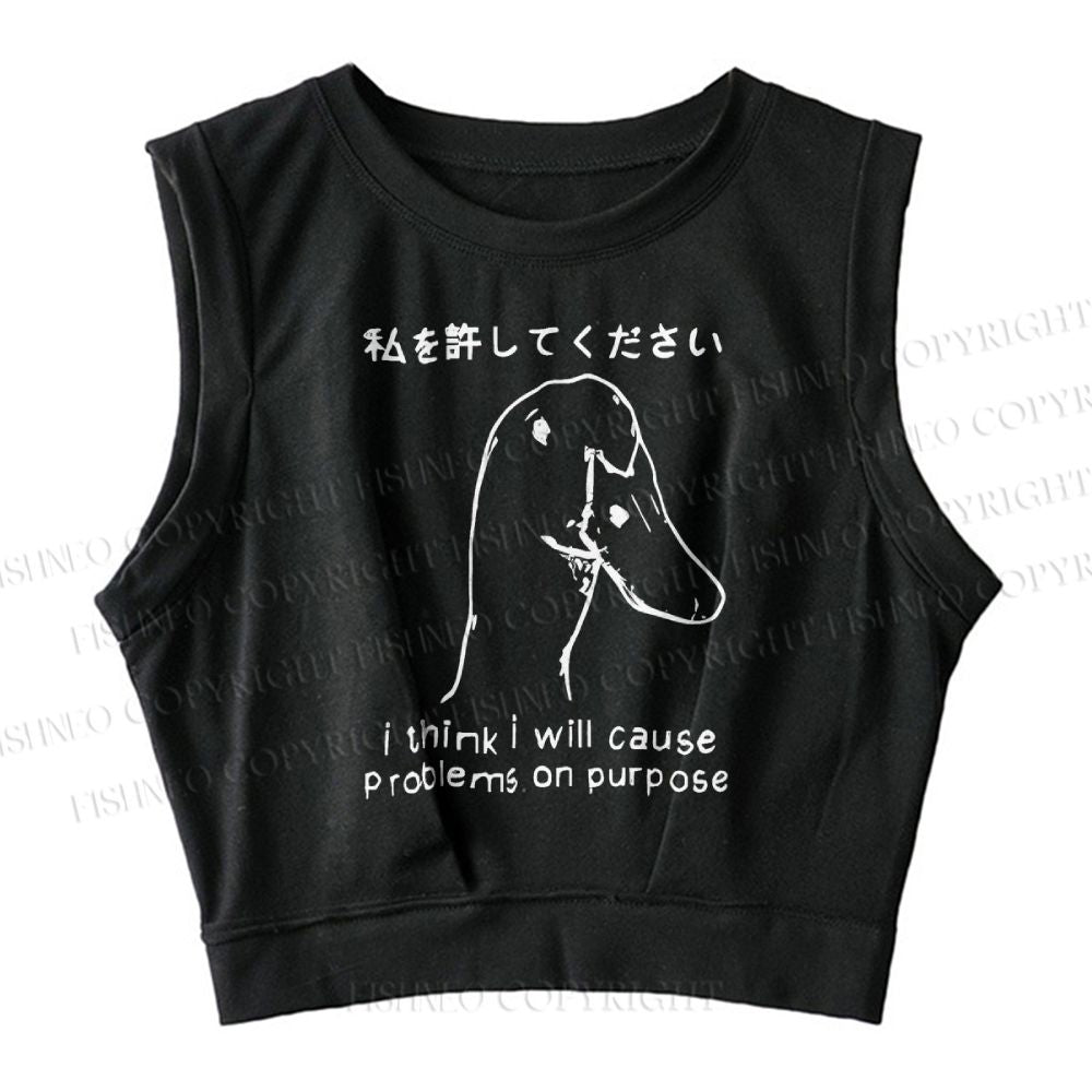 Stupid Goose Funny Sleeveless Crop Top