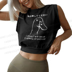 Stupid Goose Funny Sleeveless Crop Top