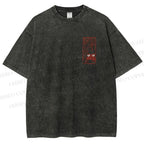 Unisex Vintage Seal Frog Printed Washed Tee