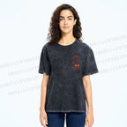 Unisex Vintage Seal Frog Printed Washed Tee