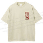 Unisex Vintage Seal Frog Printed Washed Tee