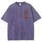 Unisex Vintage Seal Frog Printed Washed Tee