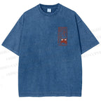 Unisex Vintage Seal Frog Printed Washed Tee