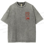 Unisex Vintage Seal Frog Printed Washed Tee