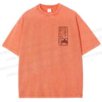 Unisex Vintage Seal Frog Printed Washed Tee