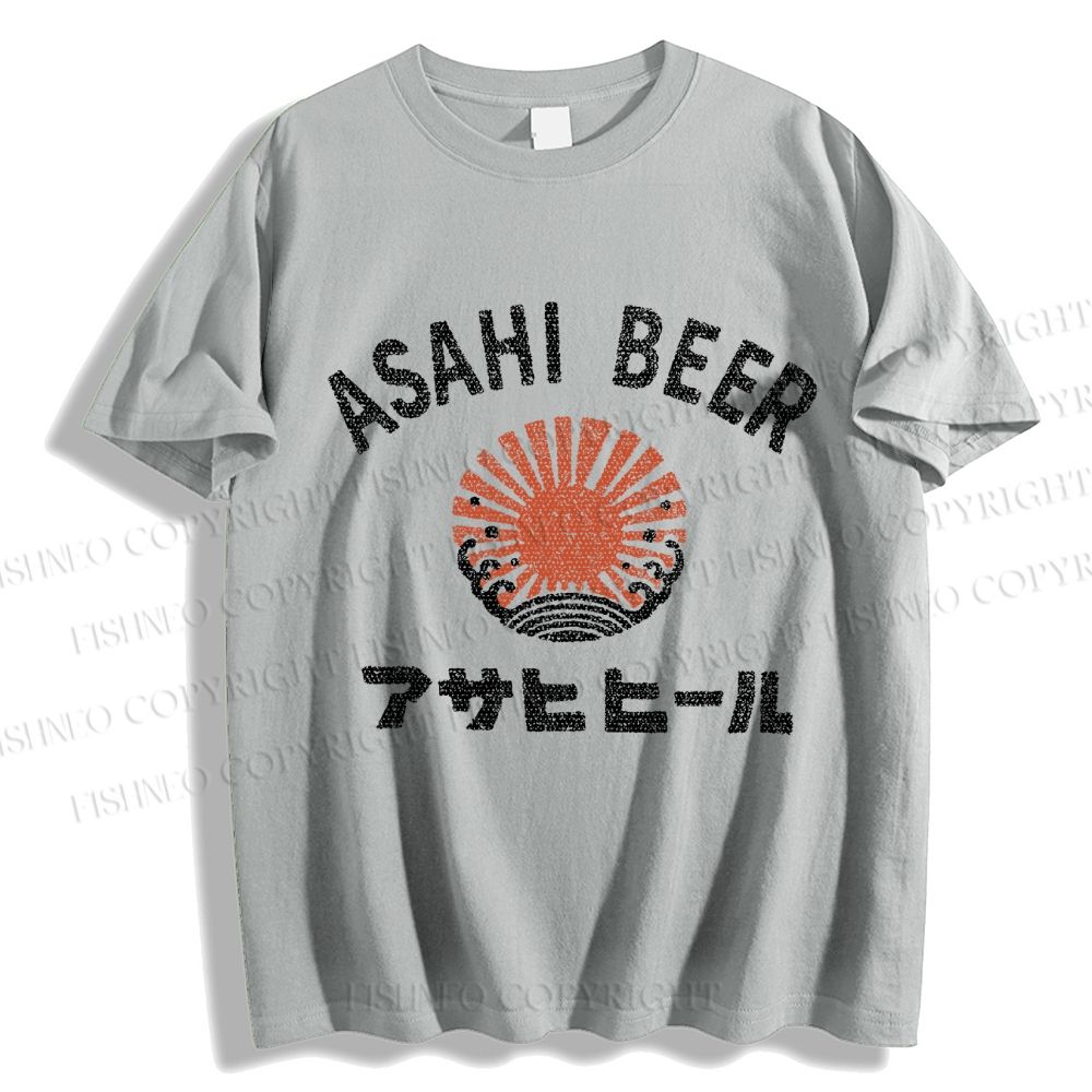 Unisex Asahi Beer Wave Vintage Classic Cotton T-shirt
