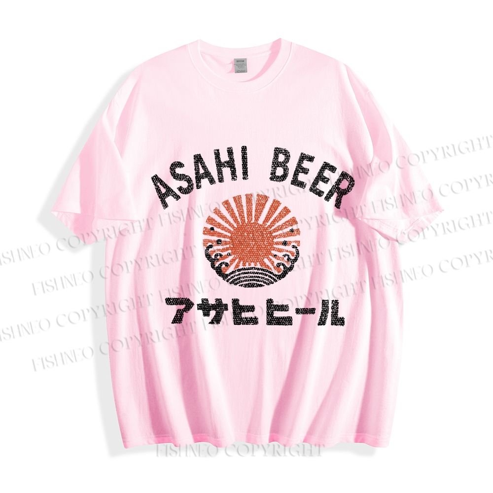 Unisex Asahi Beer Wave Vintage Classic Cotton T-shirt