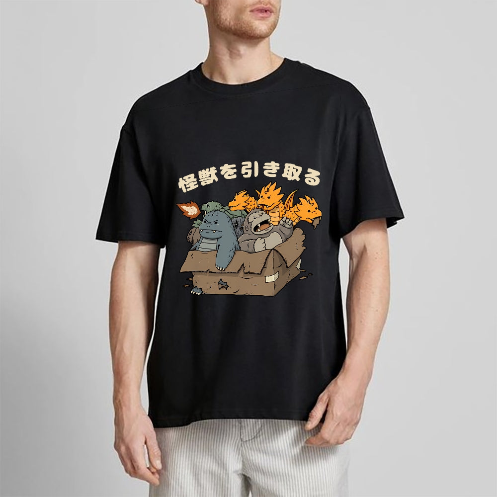 Kaiju Adoption Cotton casual T-shirt
