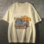 Kaiju Adoption Cotton casual T-shirt