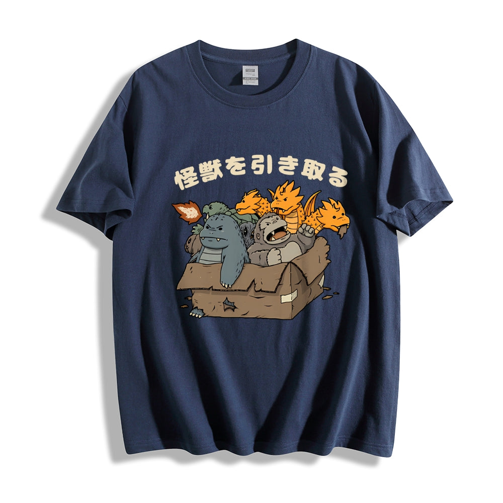 Kaiju Adoption Cotton casual T-shirt
