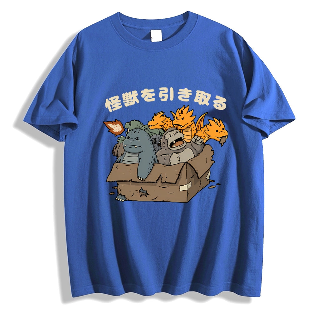 Kaiju Adoption Cotton casual T-shirt