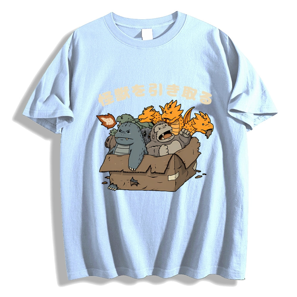 Kaiju Adoption Cotton casual T-shirt