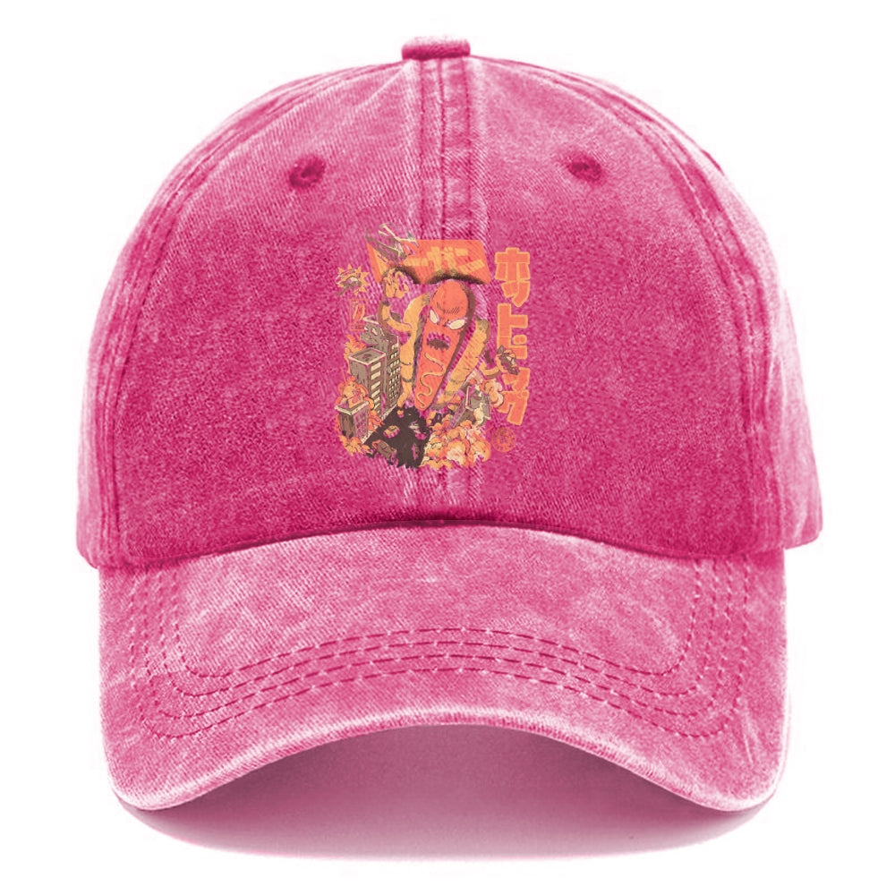 Great Hot Dog Kaiju Japanese Washed Cap