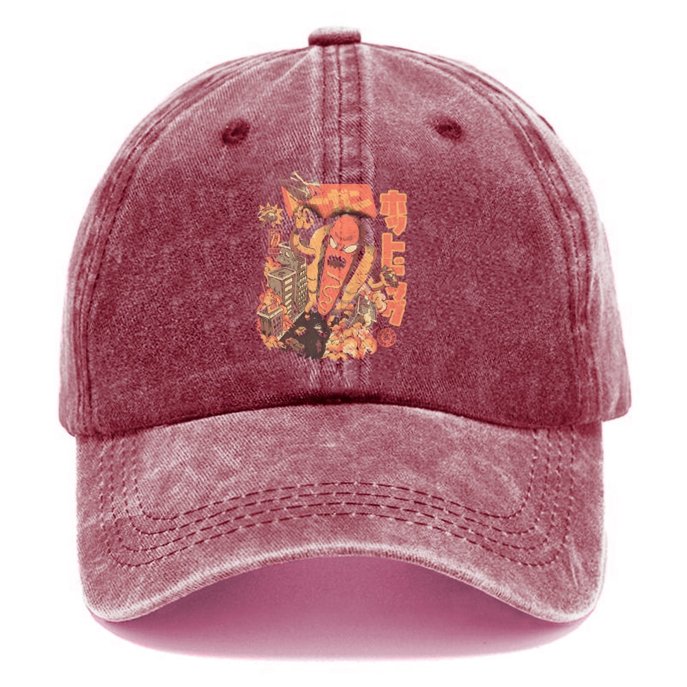 Great Hot Dog Kaiju Japanese Washed Cap