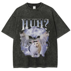 Huh Cat Chonky Ben Meme Washed T-Shirt