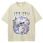 Huh Cat Chonky Ben Meme Washed T-Shirt