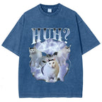 Huh Cat Chonky Ben Meme Washed T-Shirt