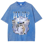 Huh Cat Chonky Ben Meme Washed T-Shirt