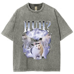 Huh Cat Chonky Ben Meme Washed T-Shirt