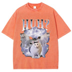Huh Cat Chonky Ben Meme Washed T-Shirt