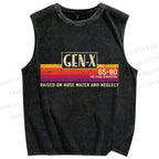 Unisex X Era Retro Printed Washed Tank Top