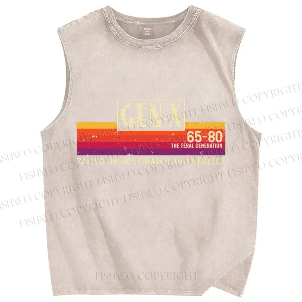 Unisex X Era Retro Printed Washed Tank Top