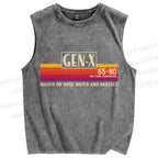 Unisex X Era Retro Printed Washed Tank Top
