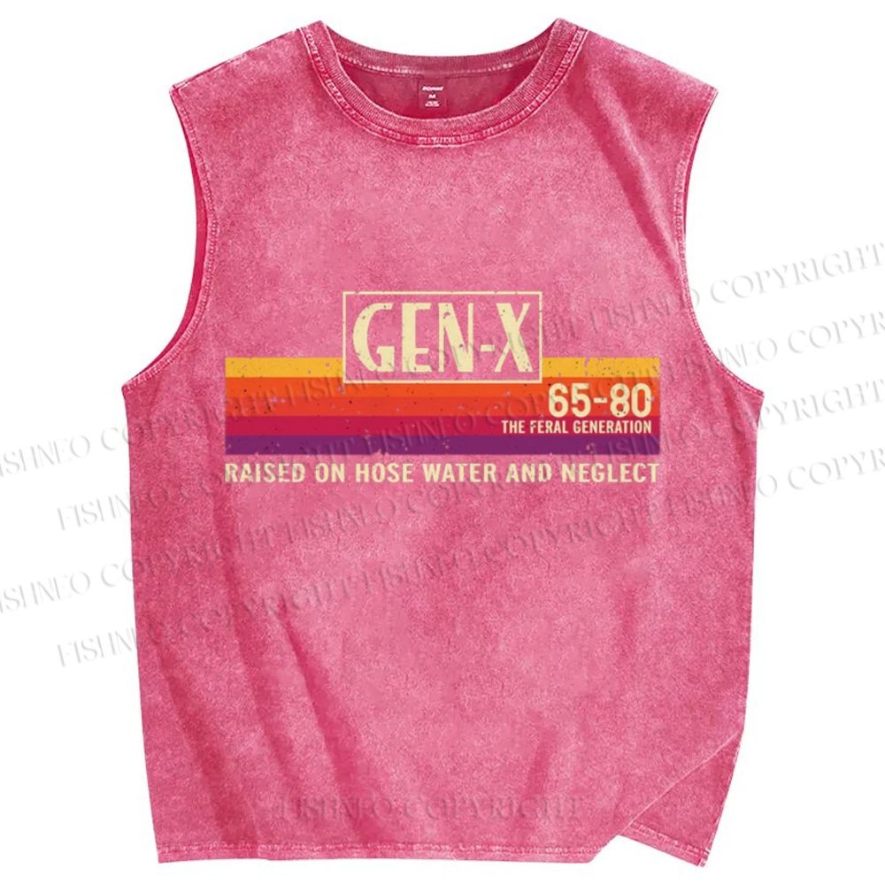Unisex X Era Retro Printed Washed Tank Top