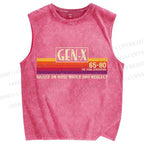 Unisex X Era Retro Printed Washed Tank Top