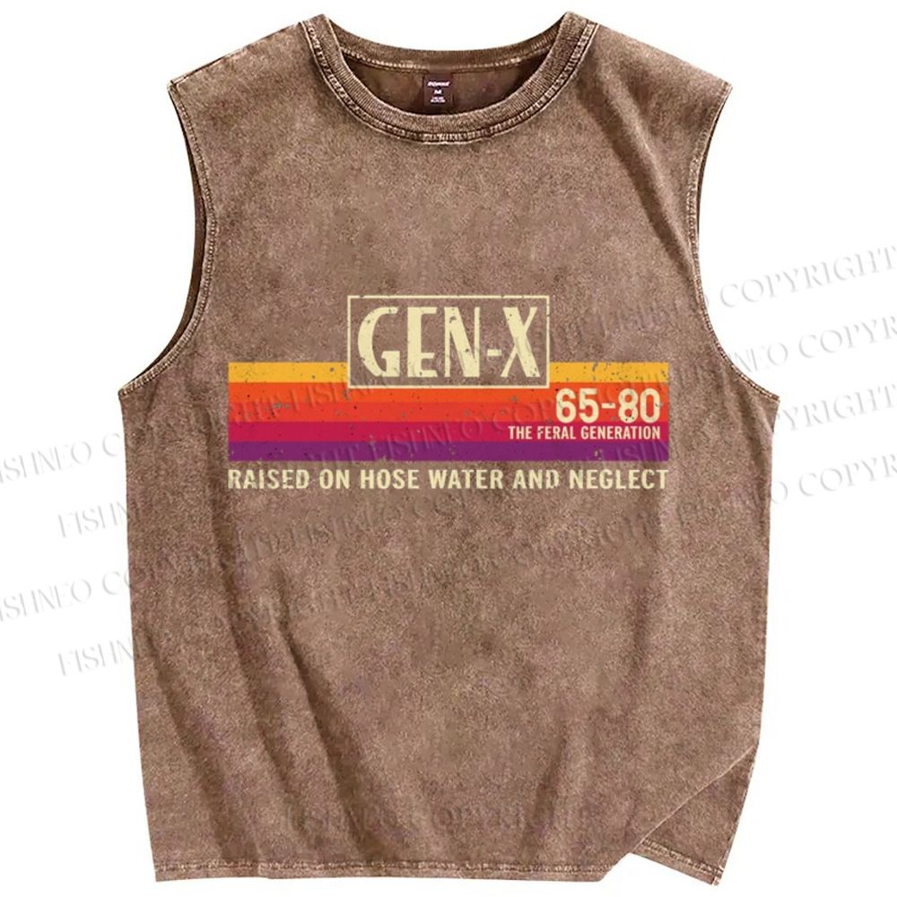 Unisex X Era Retro Printed Washed Tank Top