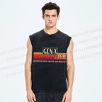 Unisex X Era Retro Printed Washed Tank Top