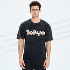 Unisex Tokyo Printed Washed Tee
