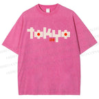 Unisex Tokyo Printed Washed Tee