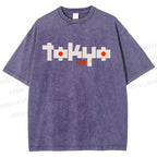 Unisex Tokyo Printed Washed Tee