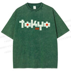 Unisex Tokyo Printed Washed Tee