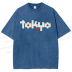 Unisex Tokyo Printed Washed Tee