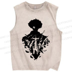 Unisex Cowboy Bebop Printed Washed Tank Top