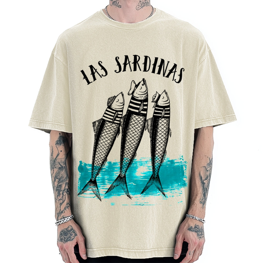 Las Sardines Sailor Vintage Washed T-shirt
