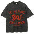 Unisex Lee Ho Fooks Dragon Printed Washed Tee