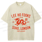 Unisex Lee Ho Fooks Dragon Printed Washed Tee