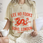 Unisex Lee Ho Fooks Dragon Printed Washed Tee