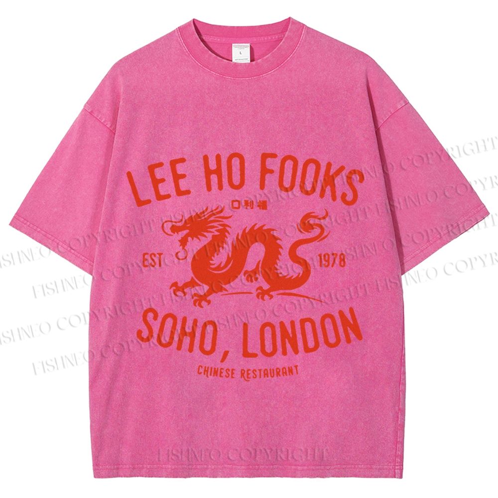 Unisex Lee Ho Fooks Dragon Printed Washed Tee